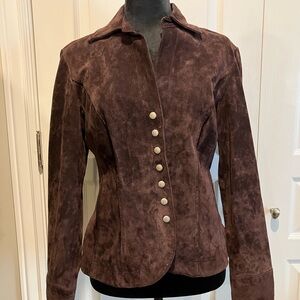 Brown leather jacket